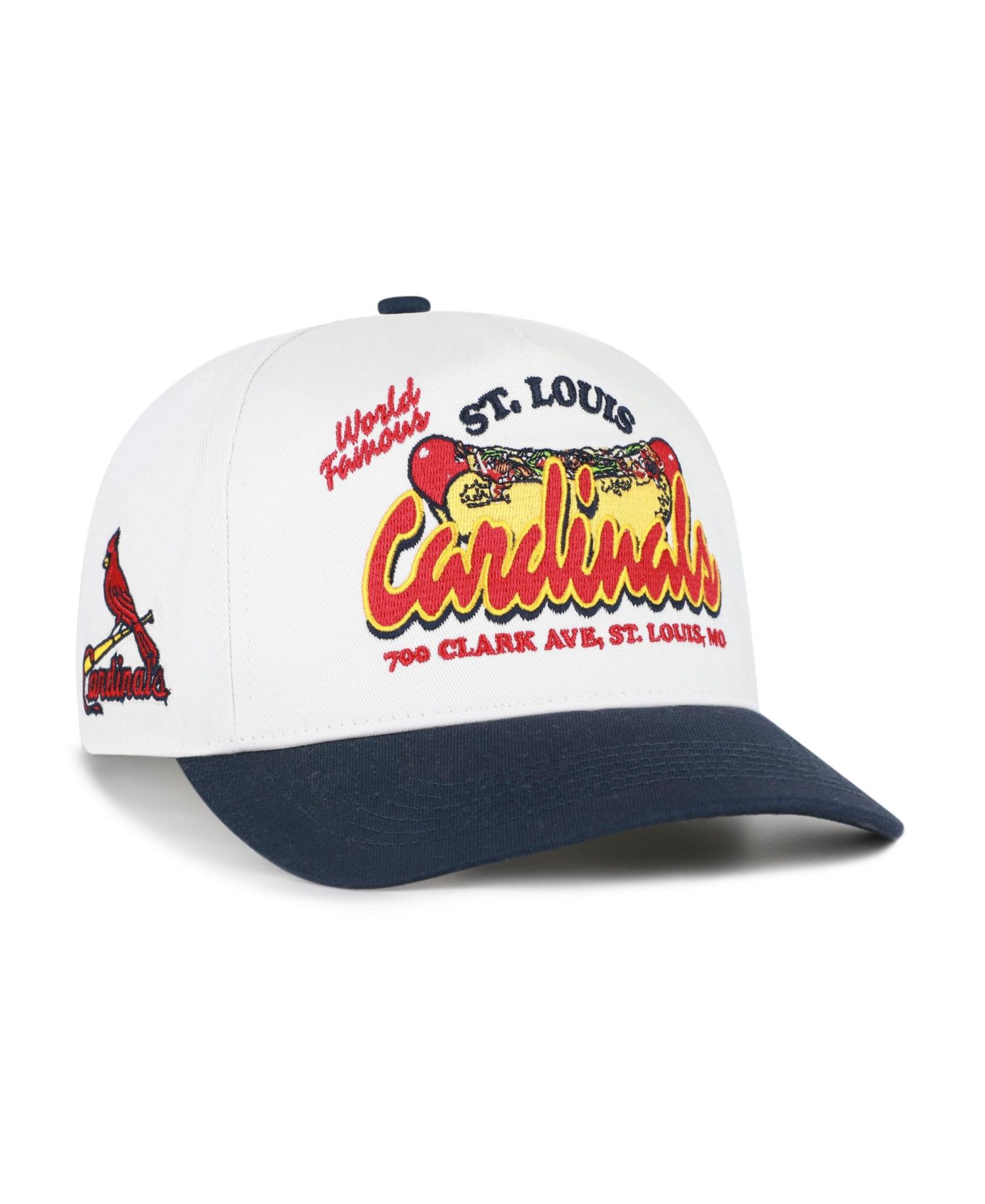 Men's '47 White/Navy St. Louis Cardinals Glizzy Collection Hitch Adjustable Hat