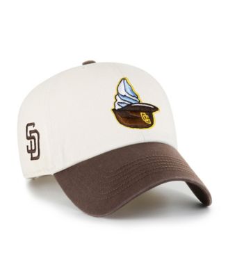 Men's and Women's '47 Natural San Diego Padres Single Swirl Ice Cream Helmet 2.0 Clean Up Adjustable Hat