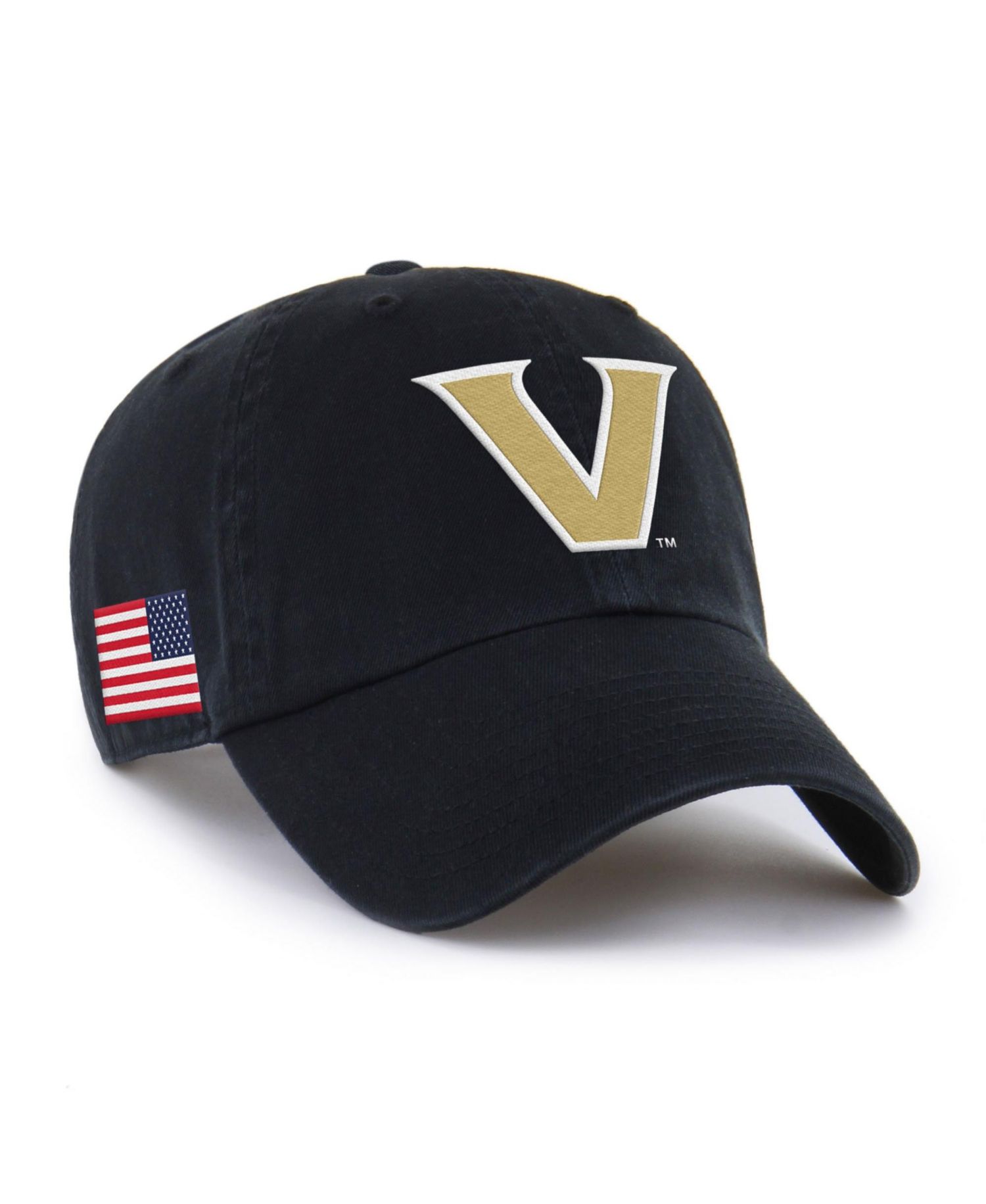 Men's '47 Black Vanderbilt Commodores Americana Heritage Clean Up Adjustable Hat