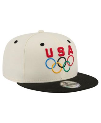 Men's Cream Team USA Chrome 9FIFTY Snapback Hat