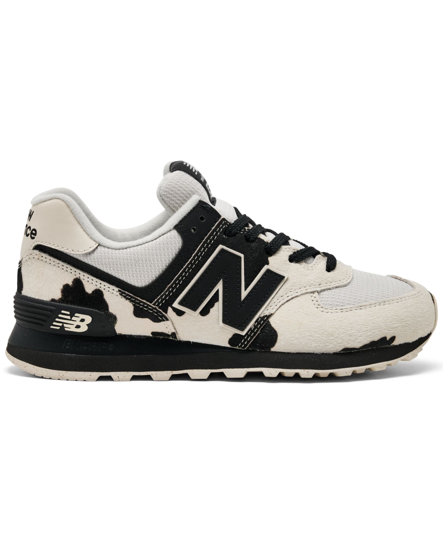 Women's 574 Cow Print Fashion Sneakers from Finish Line