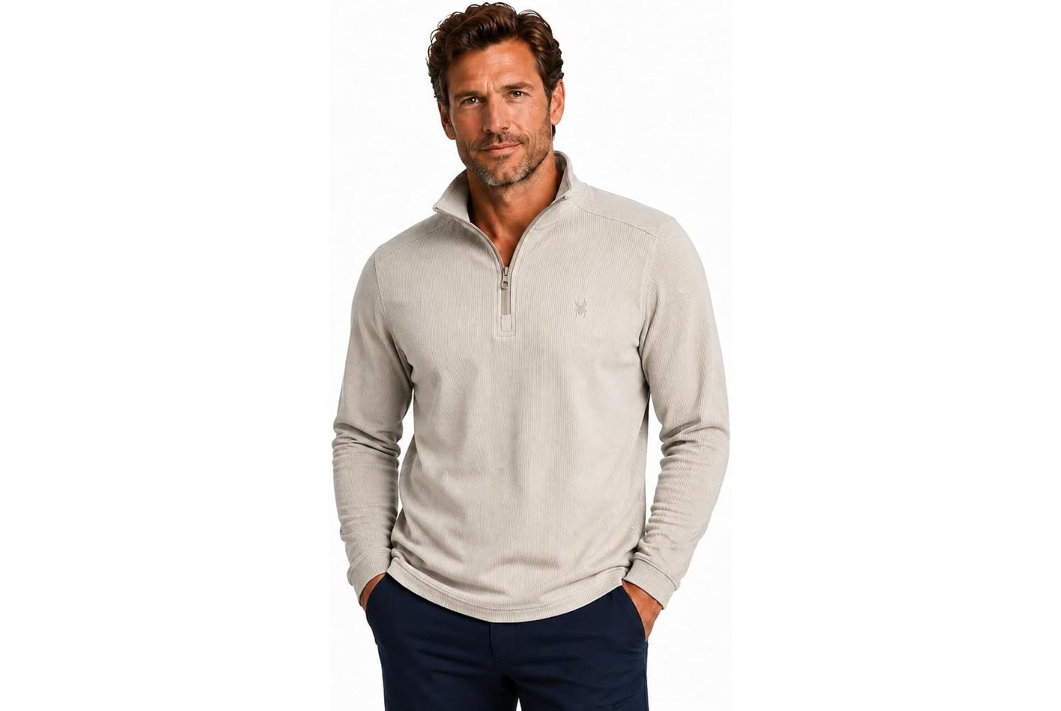 Men's Corduroy Quarter Zip Sweatshirt