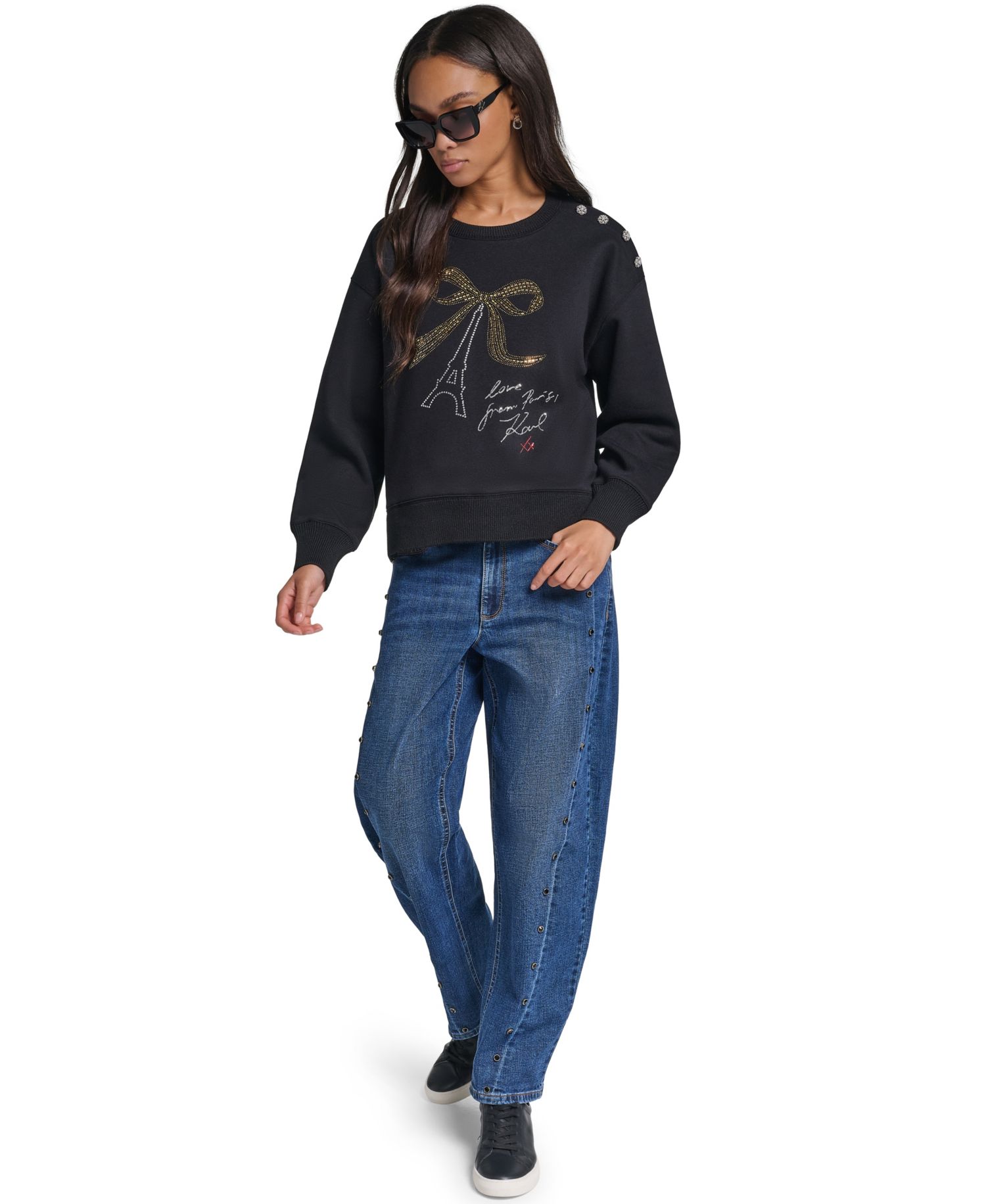 Women's Graphic Crewneck Pullover Sweatshirt