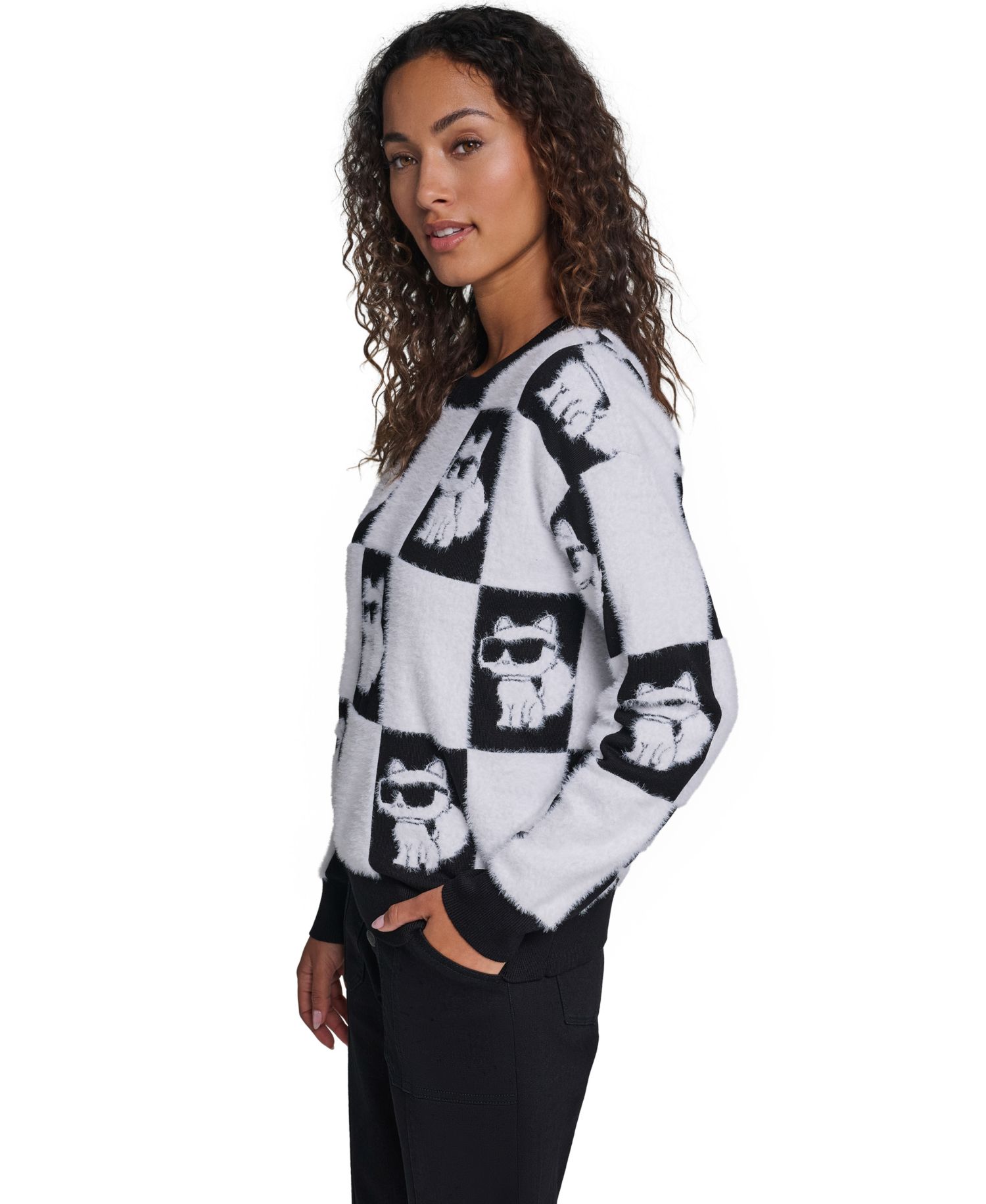 Women's Choupette Checkerboard Pullover Sweater