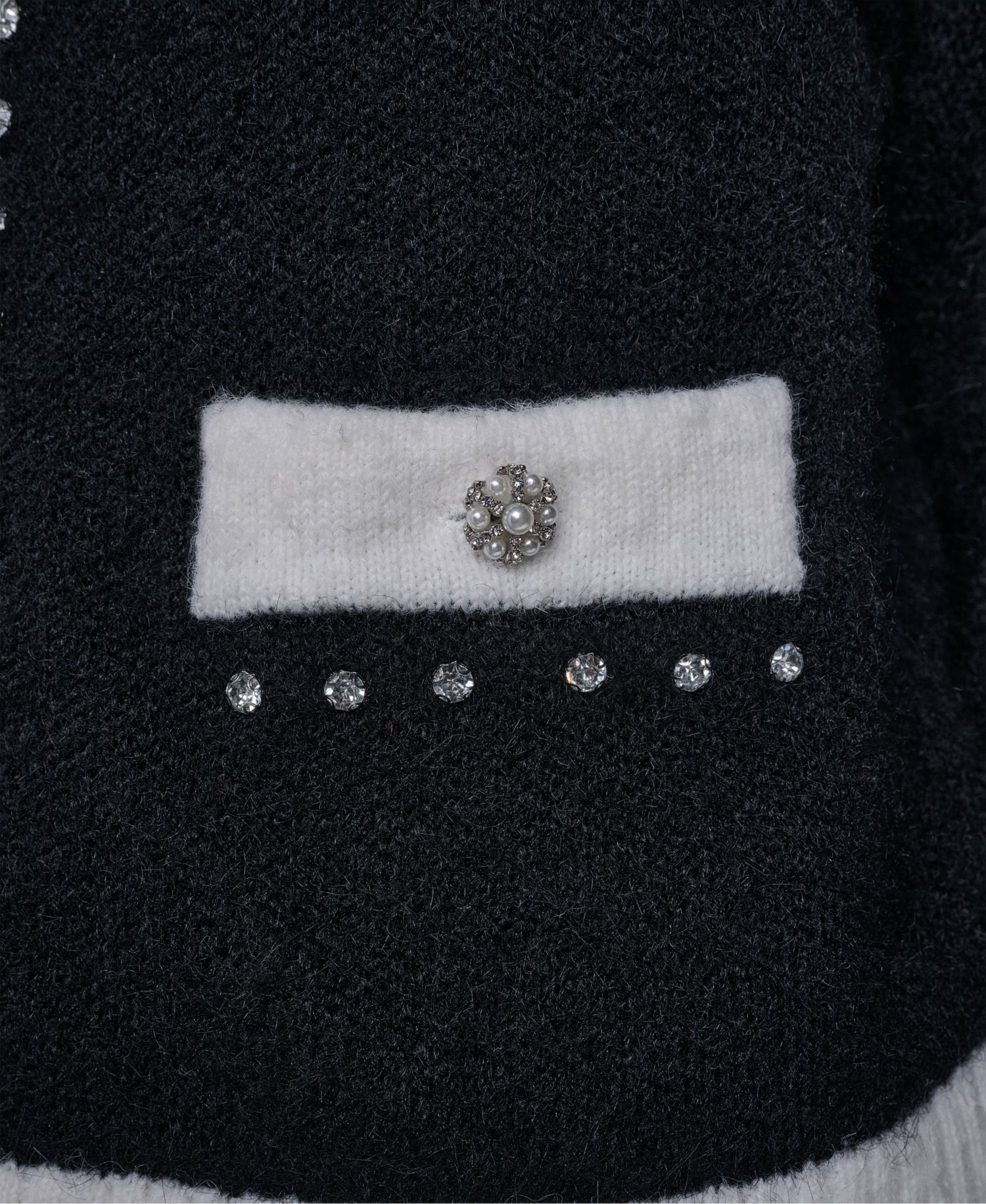 Women's Crystal-Trim Colorblock Cardigan Sweater