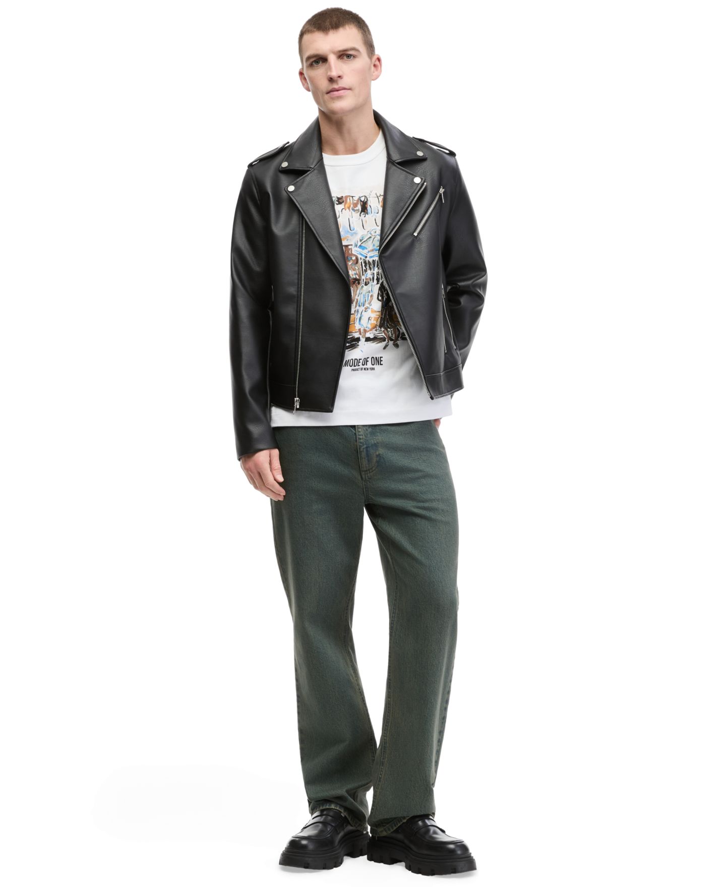 Мужская футболка Mode of One Graphic Relaxed-Fit, цвет: Bright Whi — фото 2