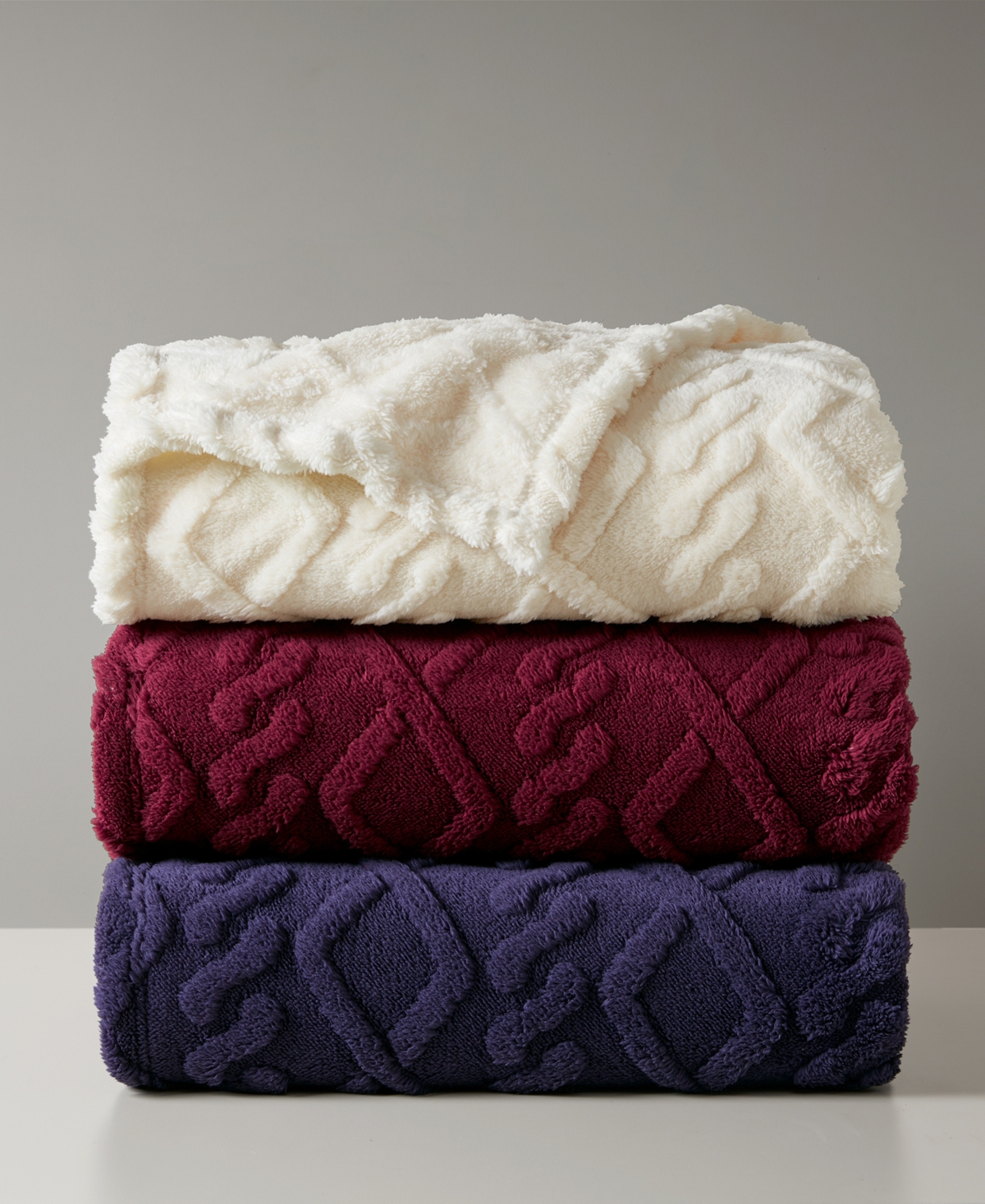 Premier Comfort Cozy Cable Throw Blanket, 50" x 60" (A $30.00 Value)