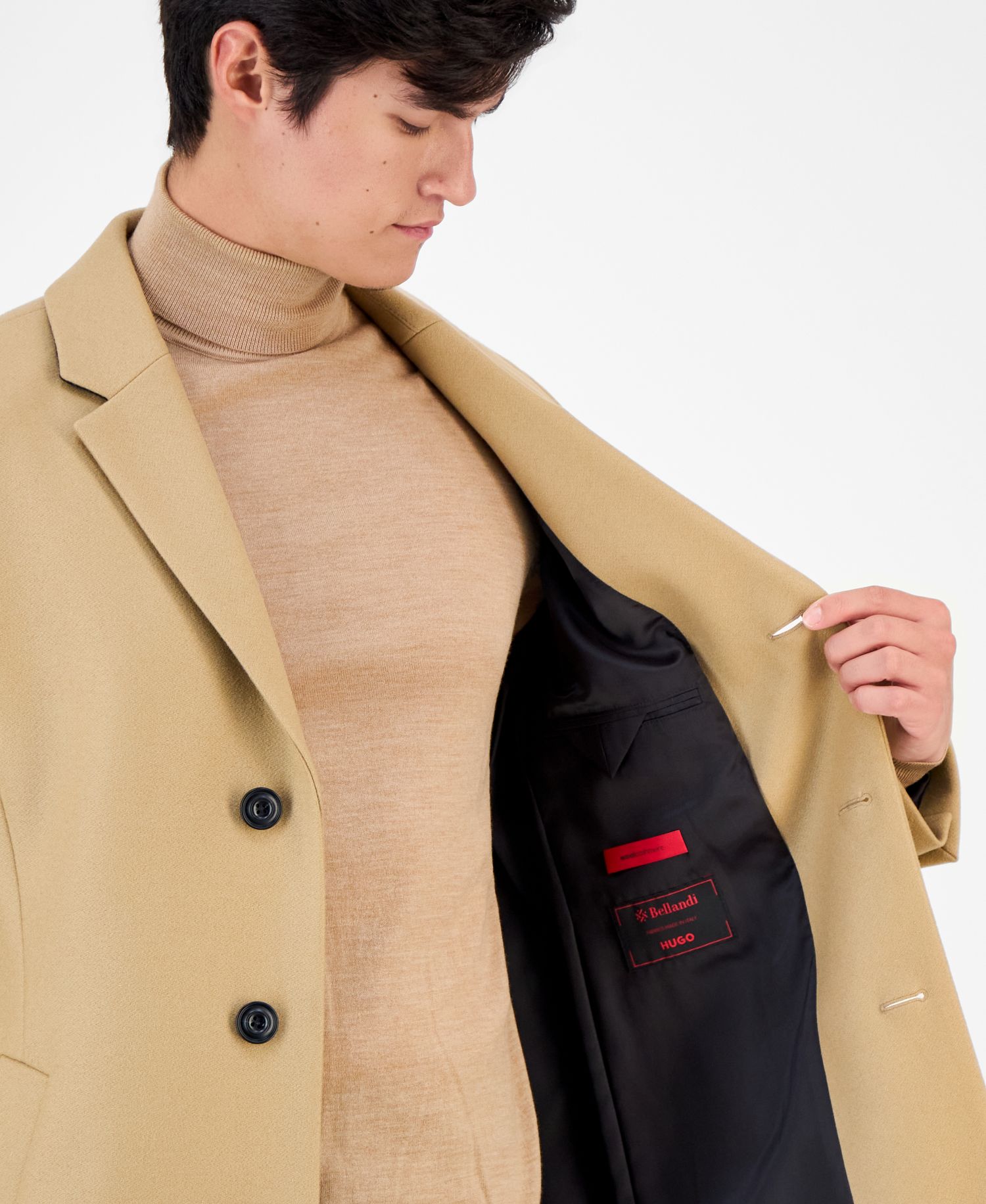 Men's Regular-Fit Cashmere Overcoat