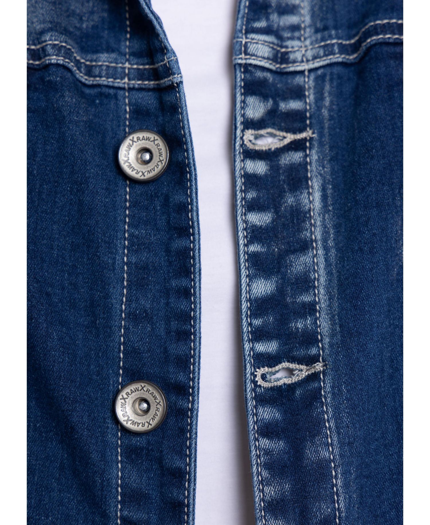 RAW X Men's Flex Distressed Denim Jacket