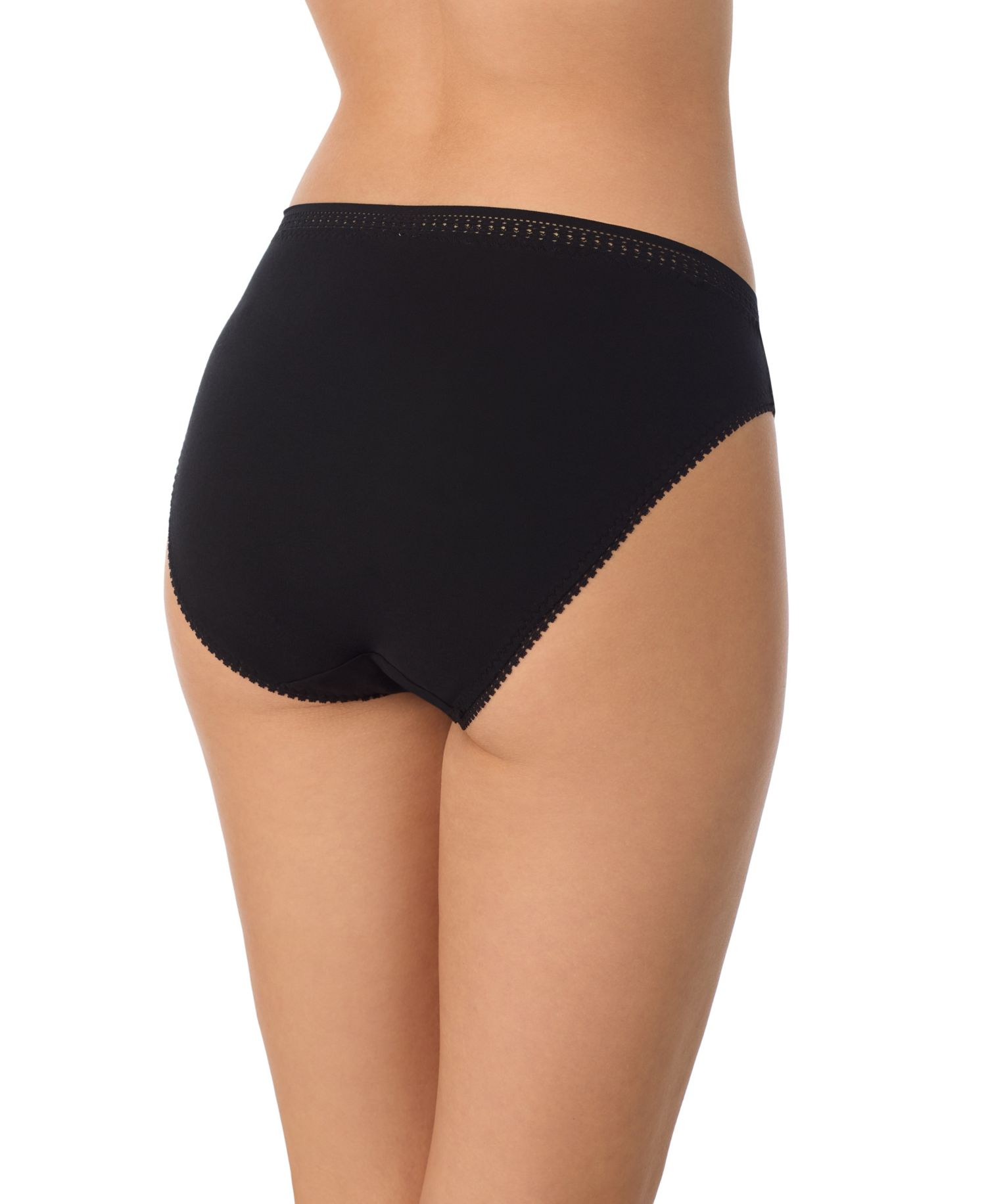 Women's Cabana Cotton-Blend Hi-Cut Brief Crochet Trim Panty, 3-Pack