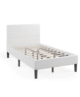 Platform Bed with Button Tufted Headboard