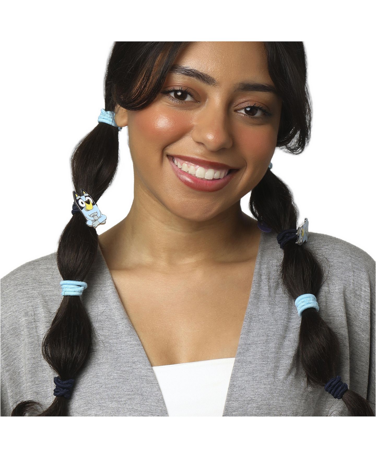 Аксессуары для волос Bluey 15-Piece Metal Pendants Hair Ties для девочек, цвет: Синий — фото 2