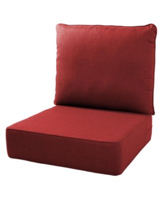 24"x22"x6" Patio Thick Cushions and Pillows Set - Deep Seat Indoor/Outdoor Water and Fade Resistant