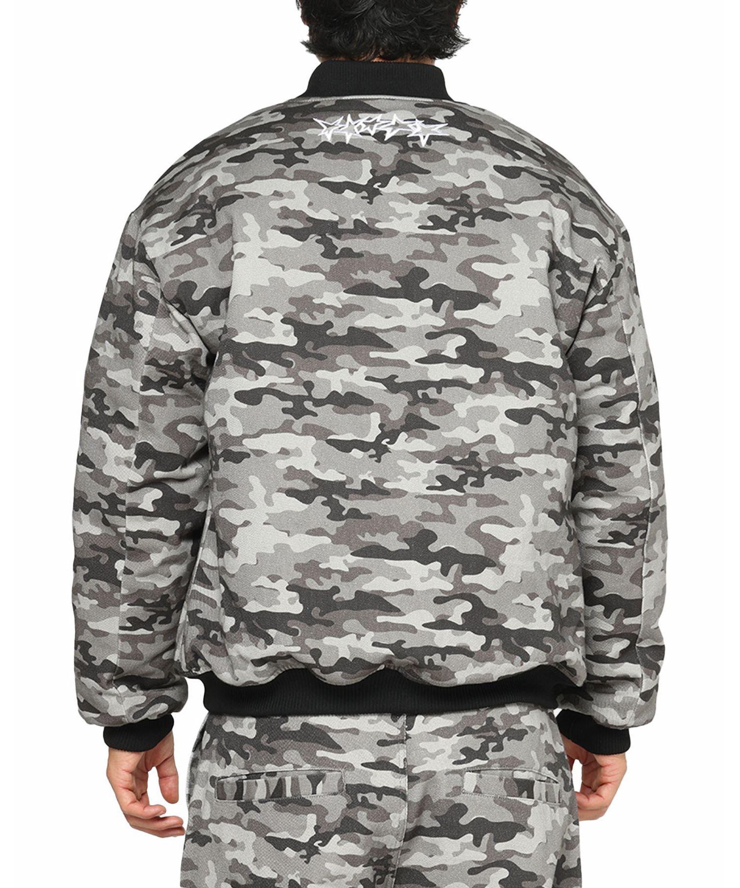 Men's Camo Bomber Lined Jacket