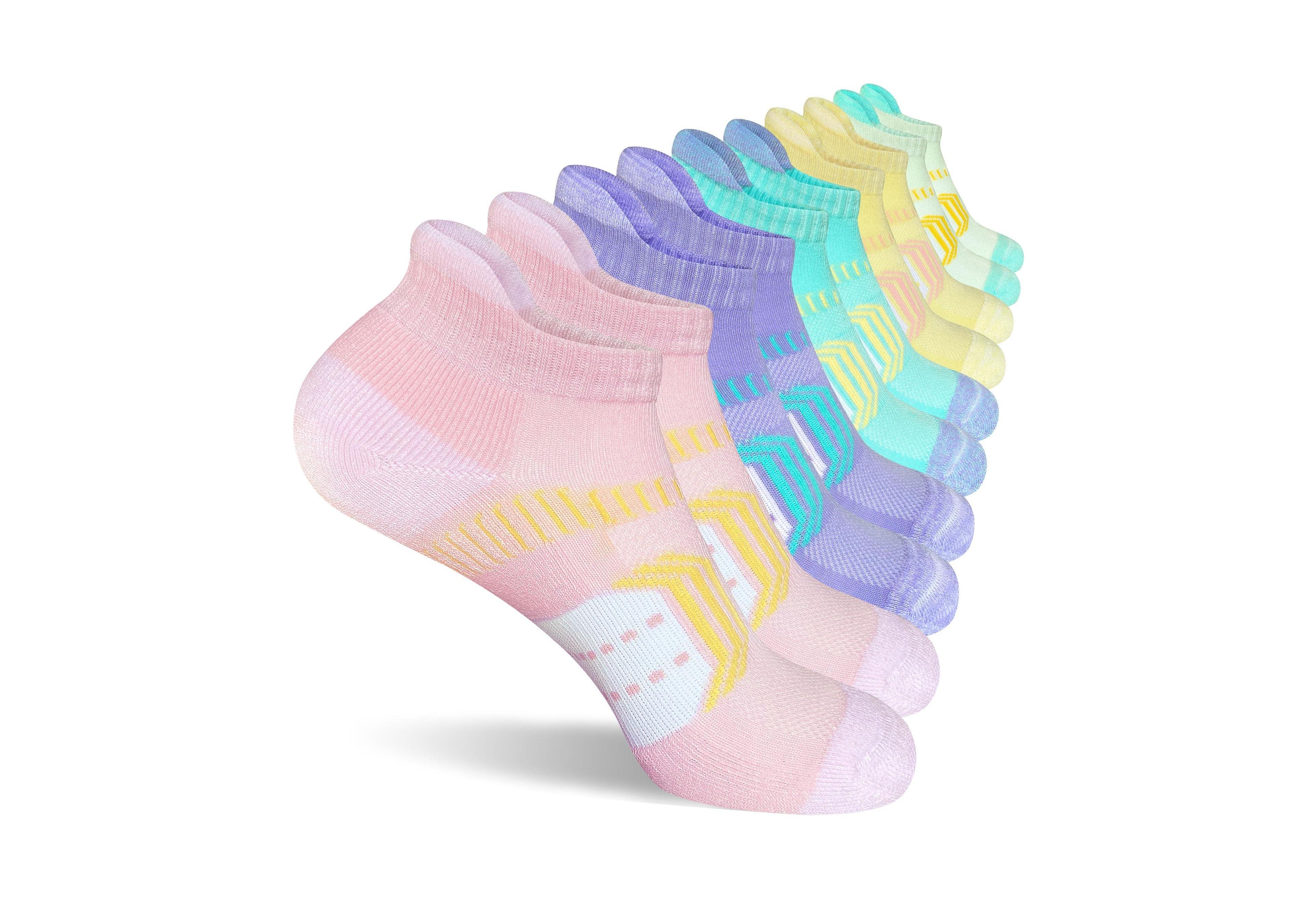 Furlihong Women's Arch-Support Cushioned Athletic Socks, 5-Pack
