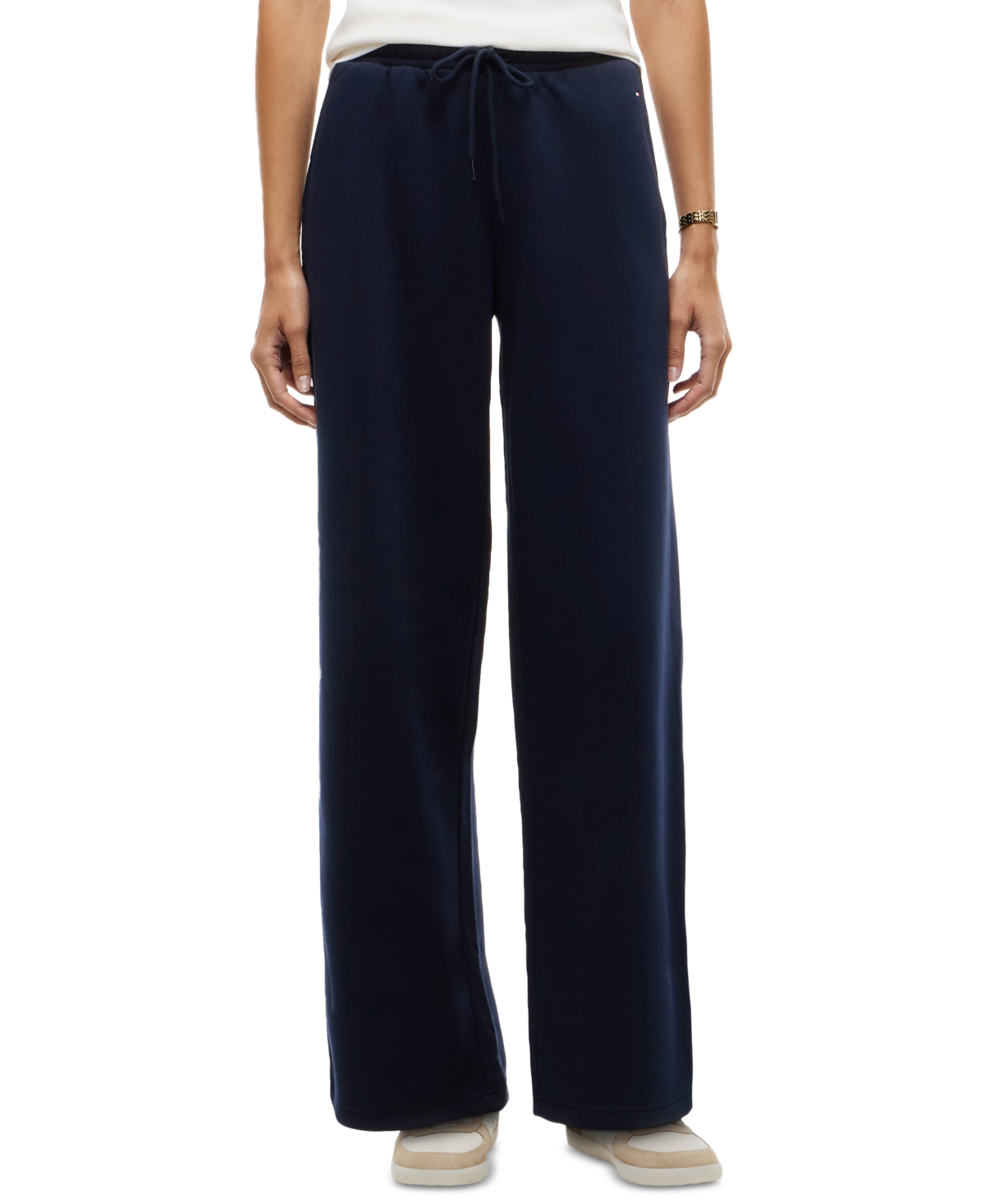 Tommy Hilfiger Women's Marina Straight-Leg Mid-Rise Drawstring Sweatpants - Navy Blue