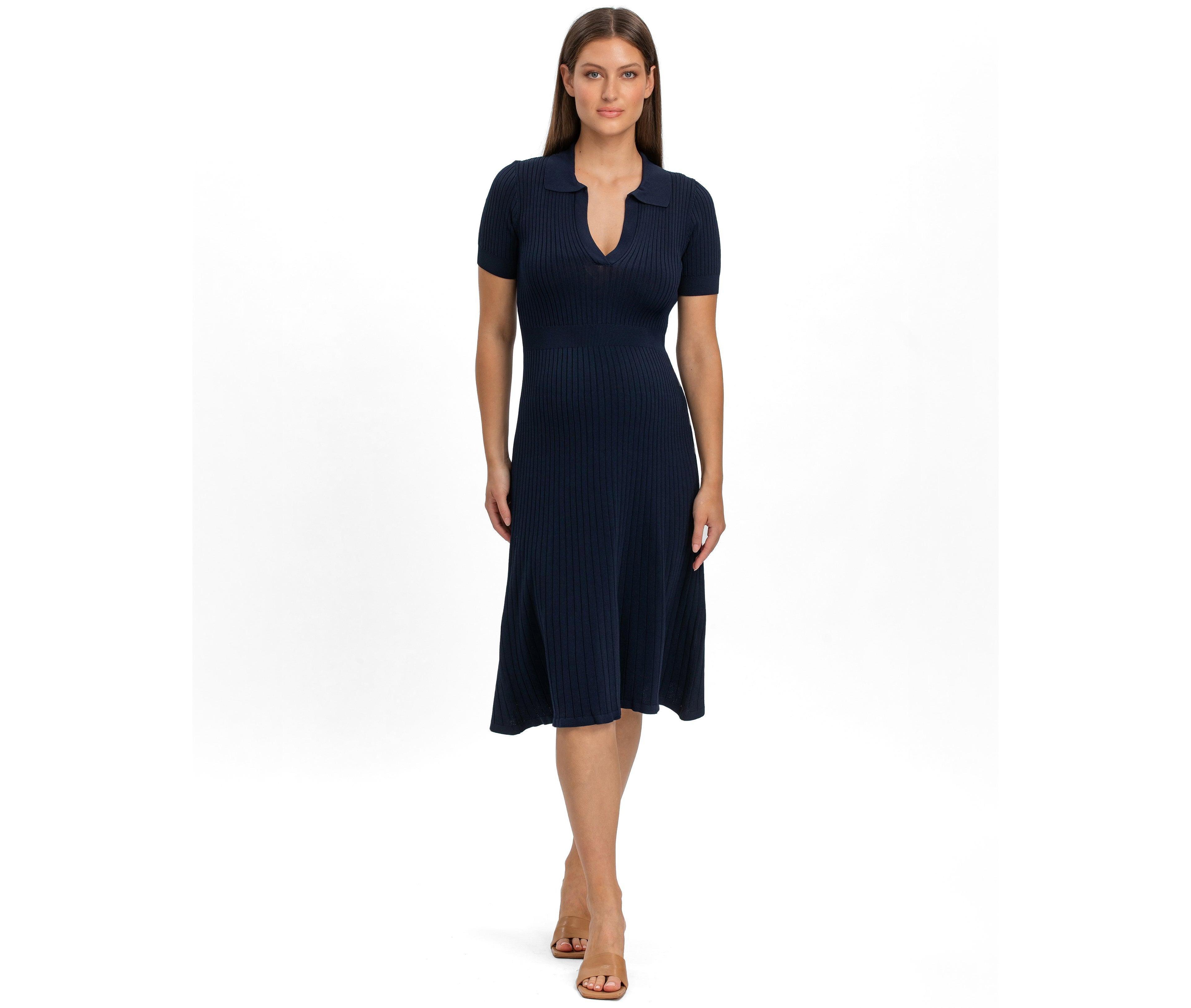 Pietro Brunelli Maternity Women's Azalea Flared Polo Knit Dress
