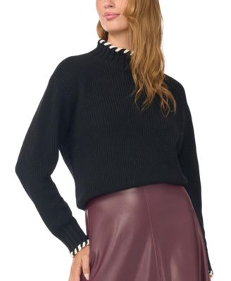 Women's Turtleneck with Whipstitch Sweater