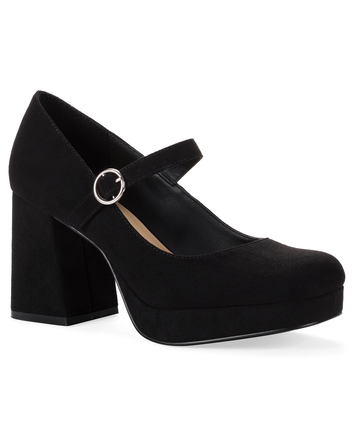 Wild Pair Women's Vaneciaa Mary Jane Square Toe Pumps, Macy's Exclusive In Black Micro