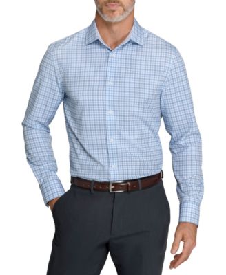 Men's Fern and Flora Slim-Fit Plaid Wrinkle-Free Dress Shirt