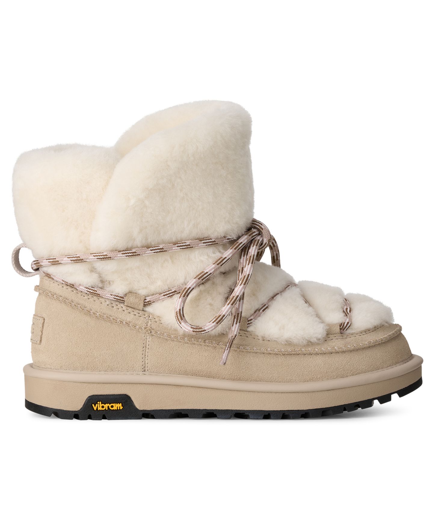 Женские ботинки UGG® Classic Tread Fluffed Sheepskin Lace-Up, цвет: Moonlight — фото 2