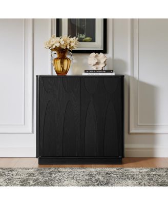 Embedded 2-Door Floor Cabinet with Adjustable Shelves