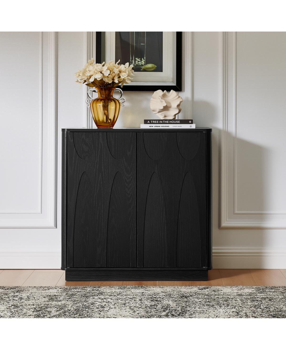 Streamdale Furniture Embedded 2-Door Floor Cabinet with Adjustable Shelves