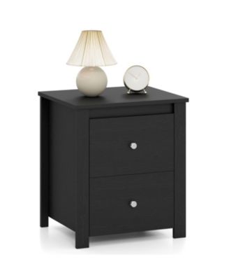 Nightstand with 2 Drawers and Storage for Bedroom Living Room Small Spaces