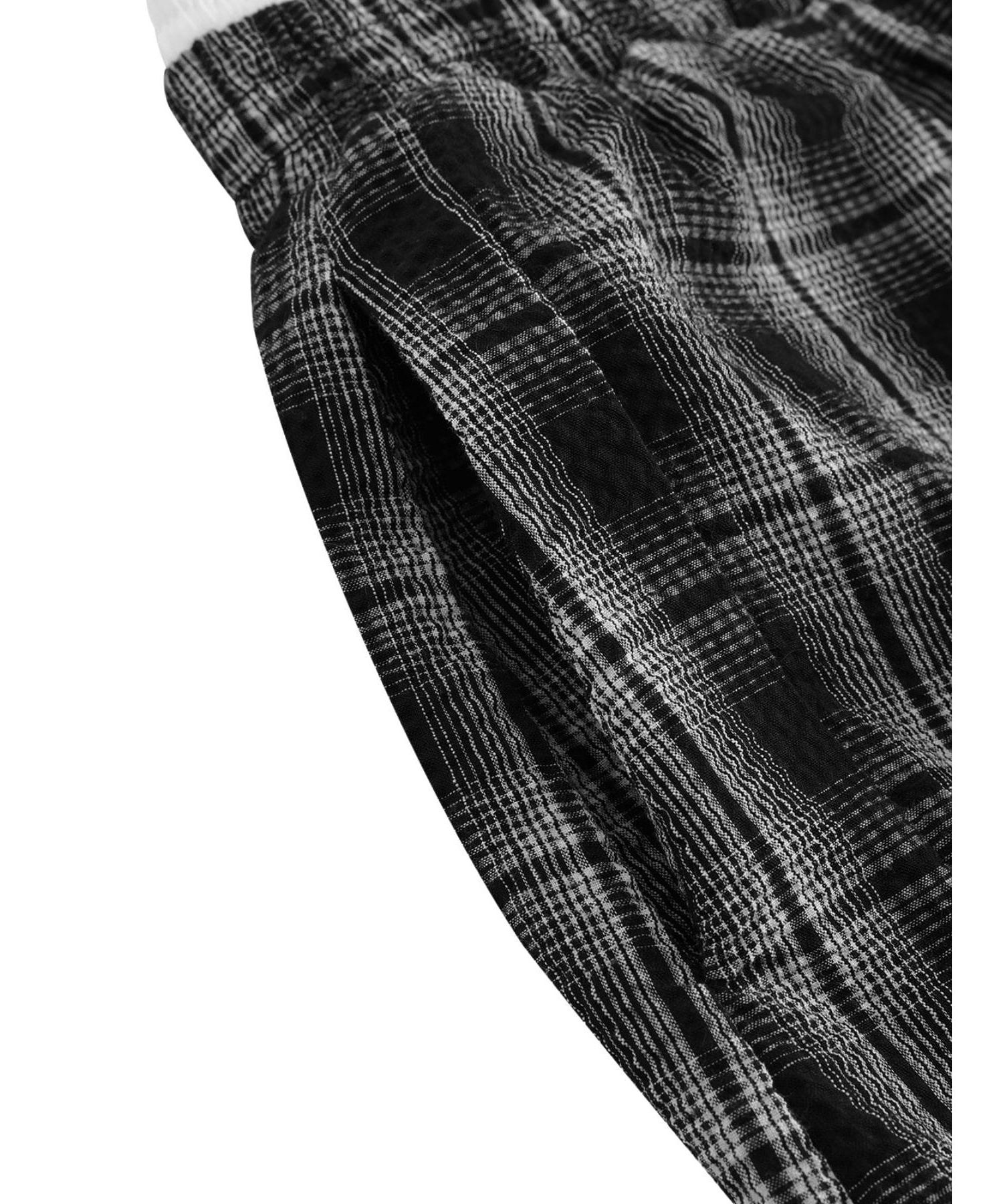 Women's Baggy Wide-Leg Plaid Sweatpants