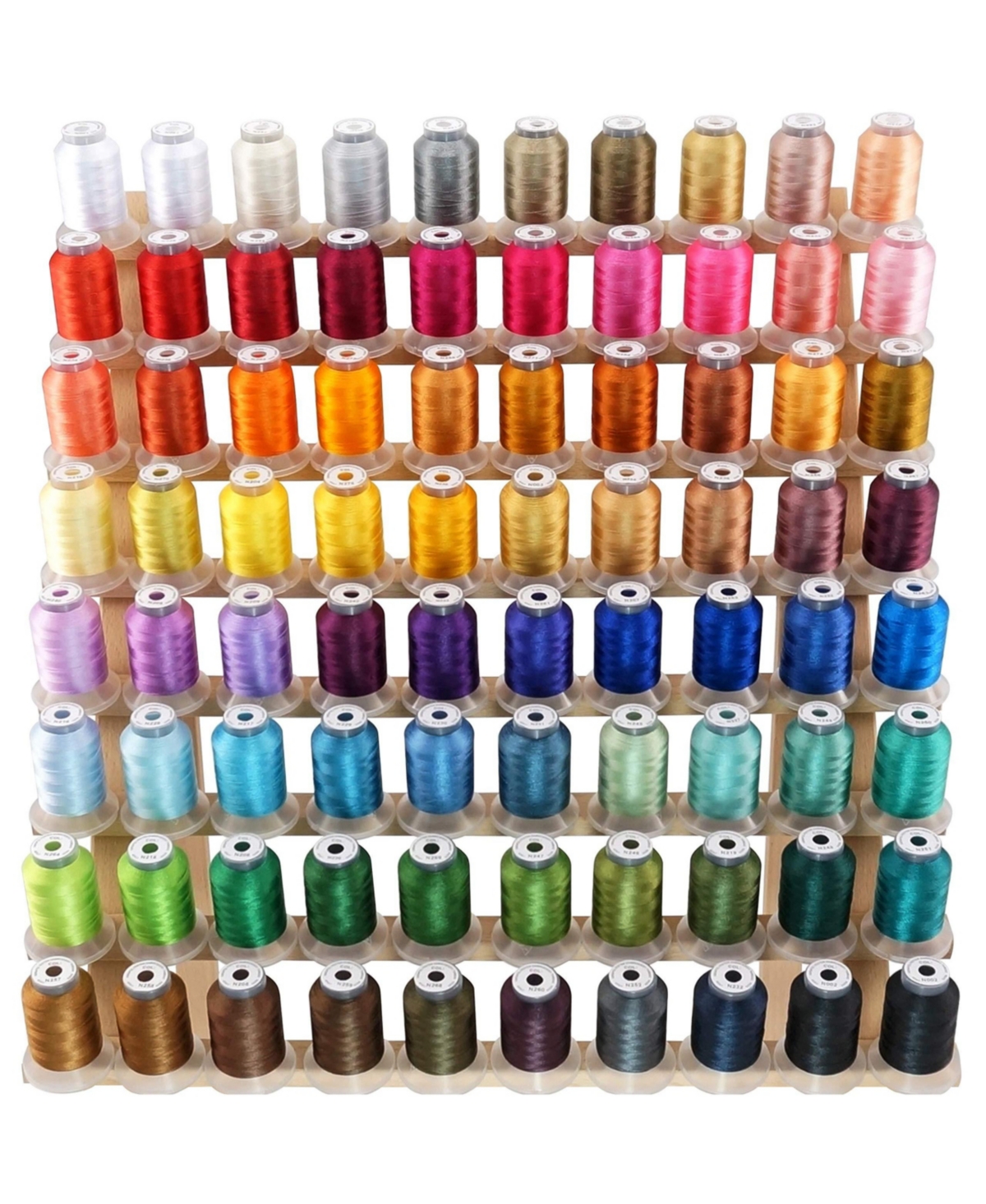 Aeelike 80 Spools Polyester Embroidery Machine Thread Kit Assorted Colors 40WT 500M
