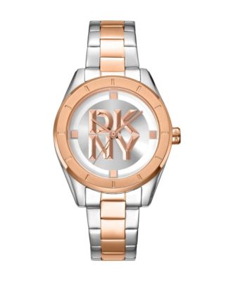 Women's Quartz Chambers Water-Resistant Two-Tone Stainless Steel Bracelet Watch, 34 mm