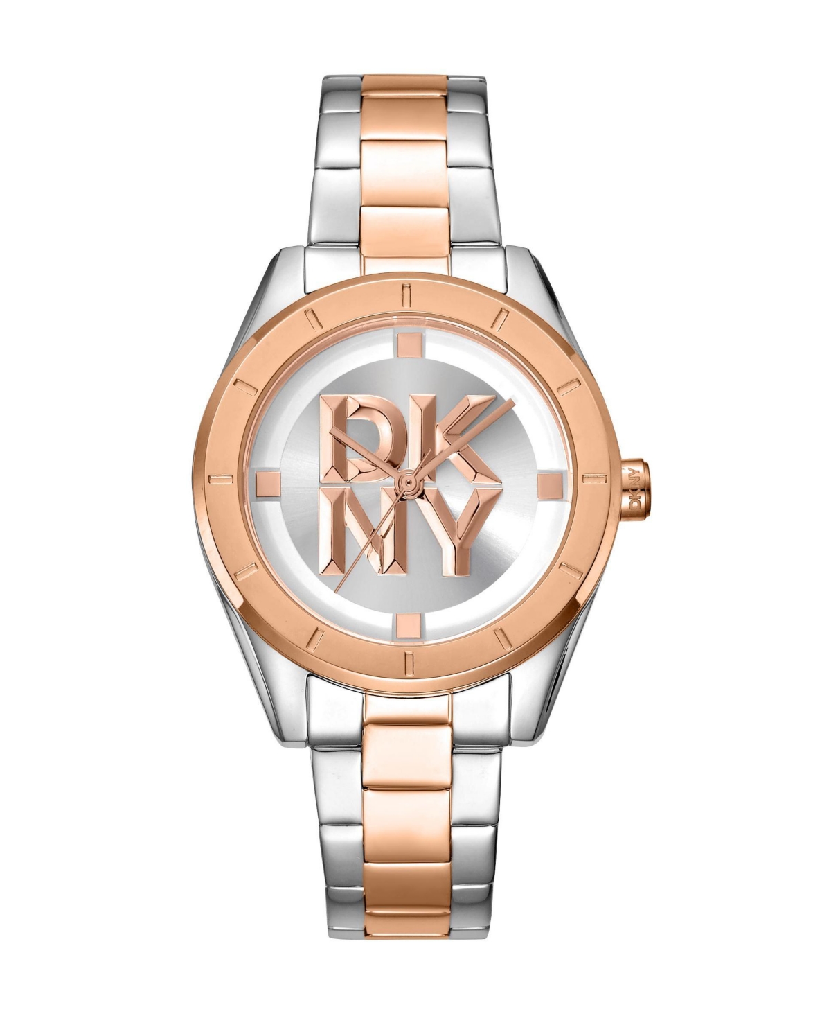 Dkny Women's Quartz Chambers Water-Resistant Two-Tone Stainless Steel Bracelet Watch, 34 mm