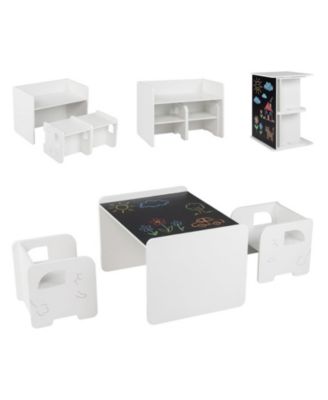 Space-Saving Kids Table and Chair Set with Nesting Storage