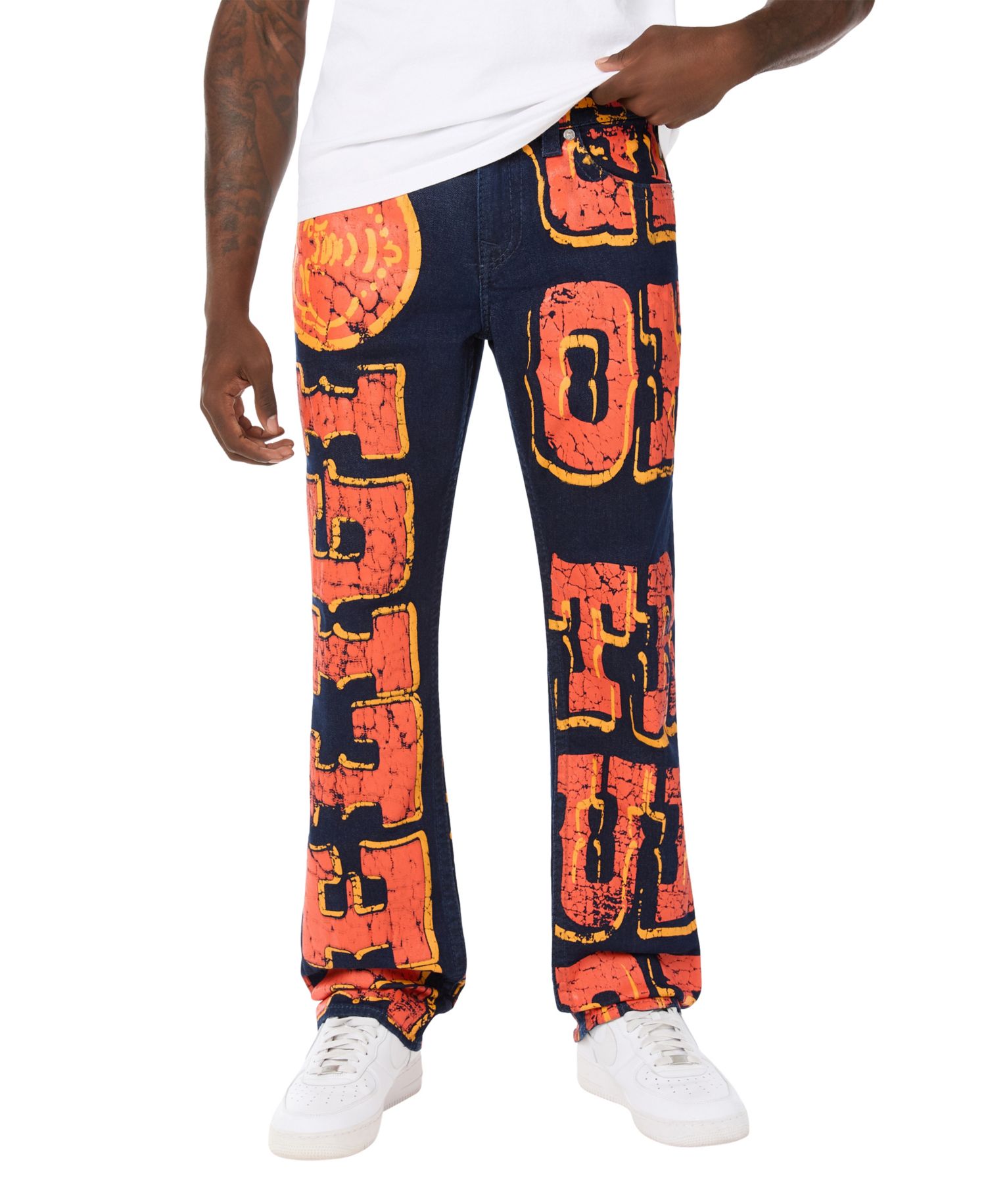 Men's Ricky Big T Allover-Print Flap Jeans