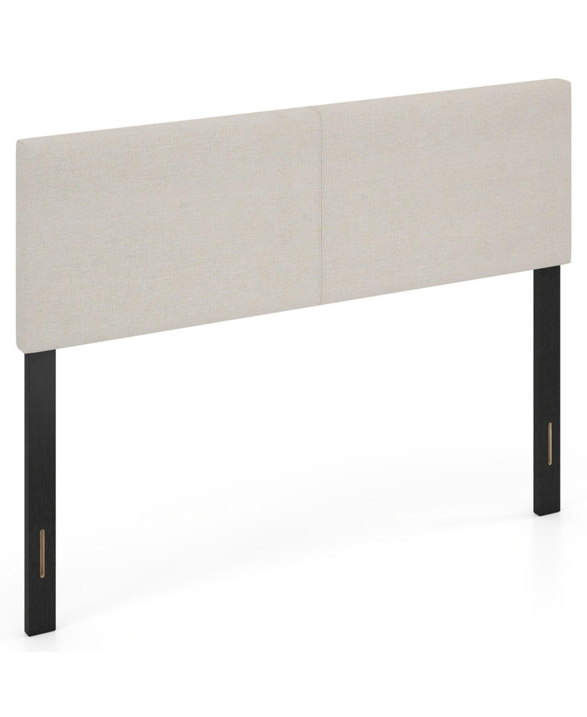 Upholstered Headboard Queen Full Vertical Quilted Linen Fabric Bed Frame Mount Panel