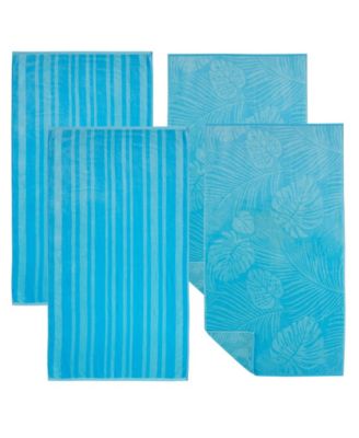Cotton Jacquard 4 Pack Summer Beach Towels