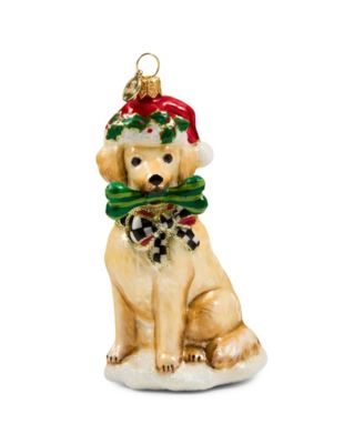 Holiday Golden Retriever Dog Ornament