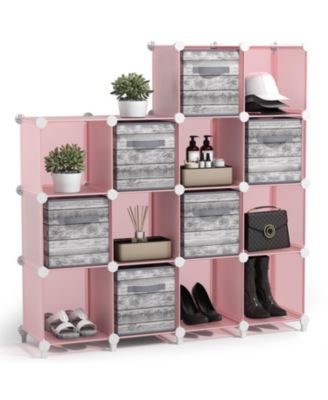 14-Cube Storage Organizer Cubby Shelf for Closet, Toys, Books, and More Space-Saving Bookshelf for Bedroom, Living Room, or Office