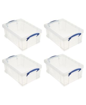 9L Storage Container with Snap Lid and Clip Lock Handle (4 Pack)