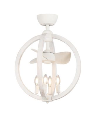 18 Modern Bladeless LED Fandelier Ceiling Fan with Downrod and Remote