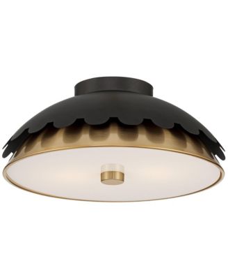 Possini Calla 14" Wide Matte  2-Light Ceiling Light