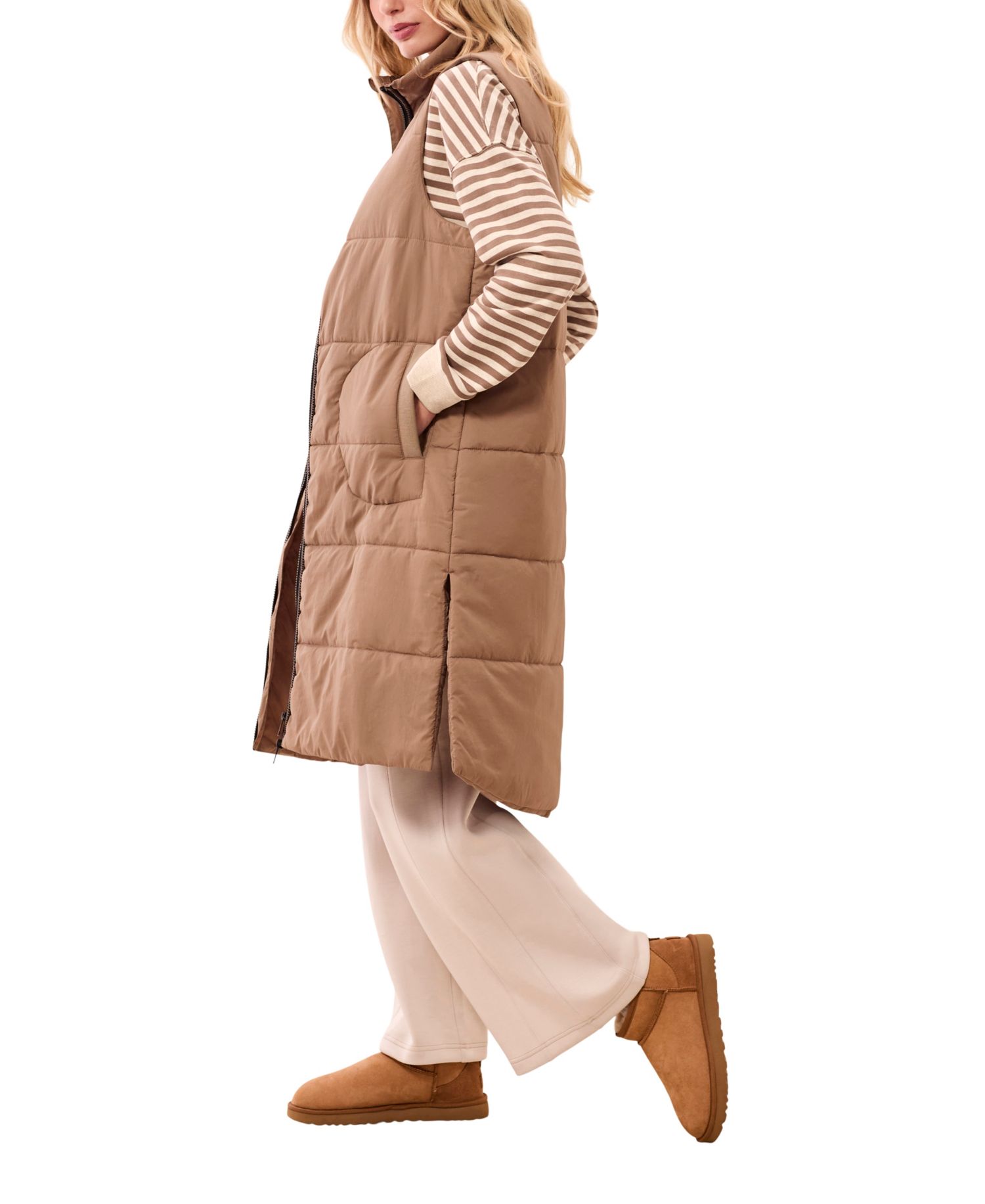 Women's Quilted Long Puffer Vest