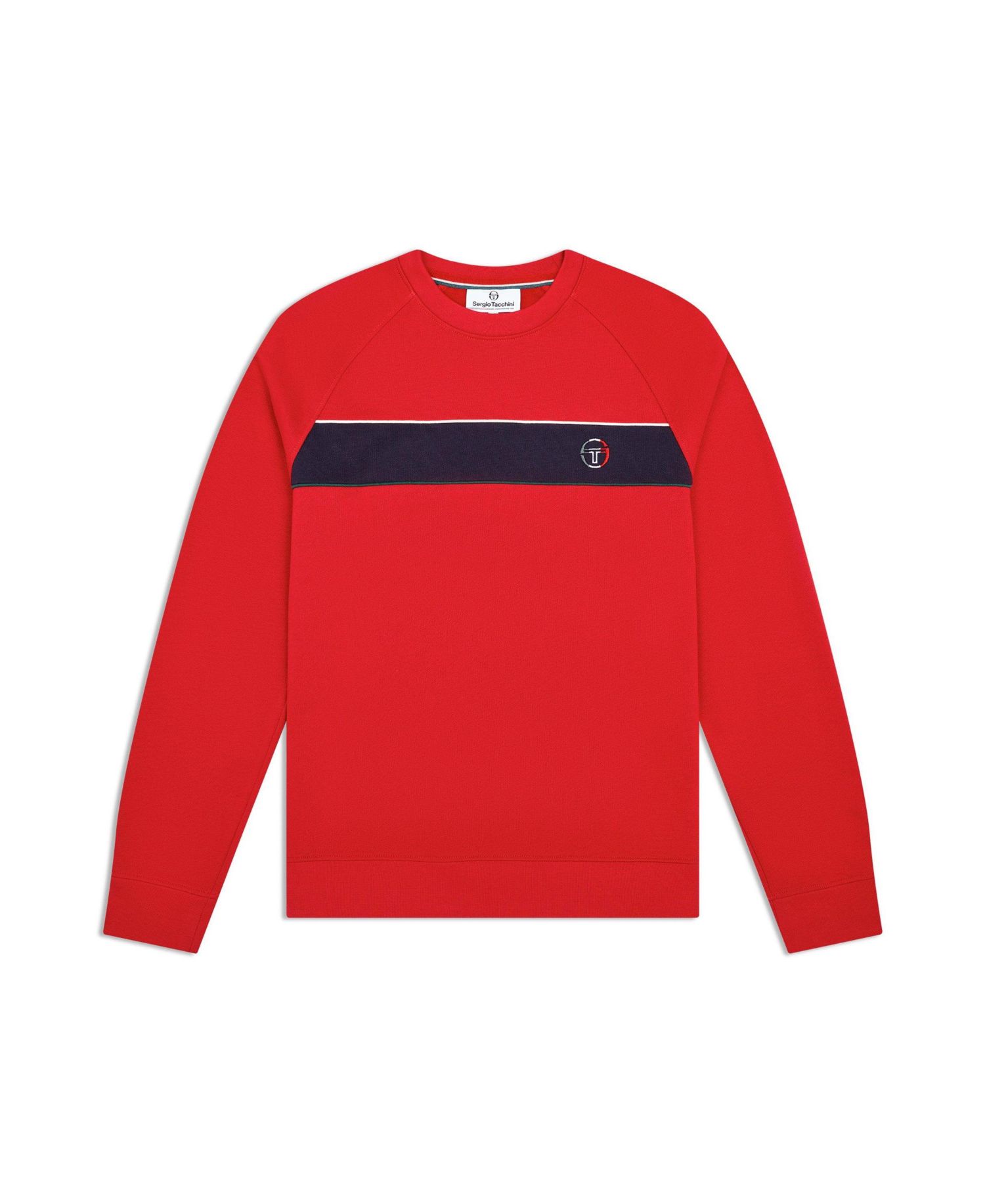 Men's Tricolore Tri-Color Embroidered Monogram Premium French Terry Sweatshirt
