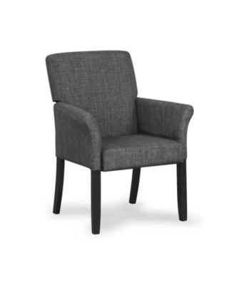 Fabric Upholstered Executive Guest Armchair with Rubber Wood Legs