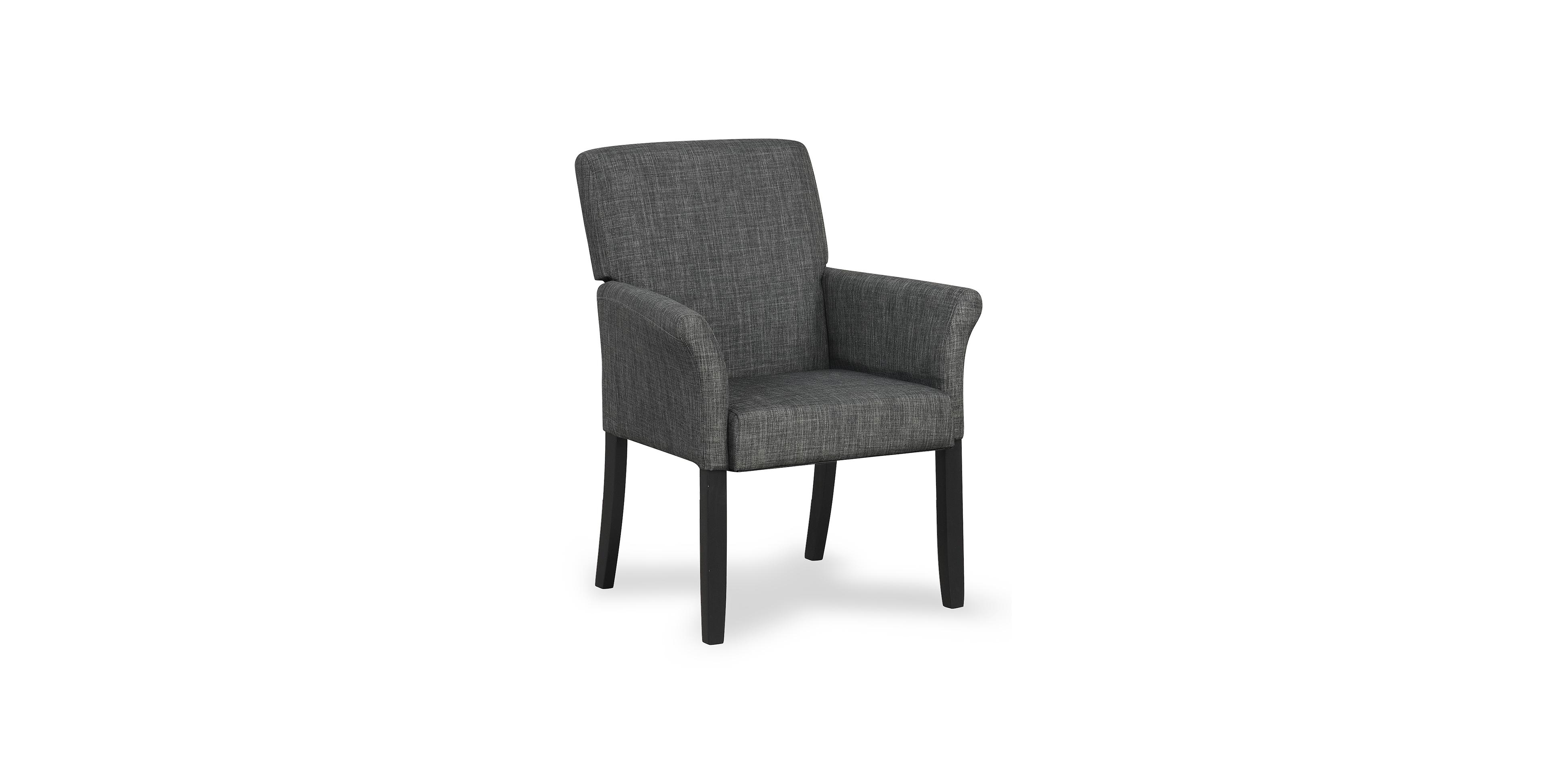 Mecale Fabric Upholstered Executive Guest Armchair with Rubber Wood Legs
