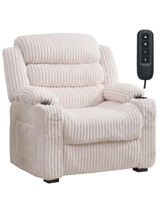 Oversized Electric Power Recliner For Adults Ergonomic Single Sofa