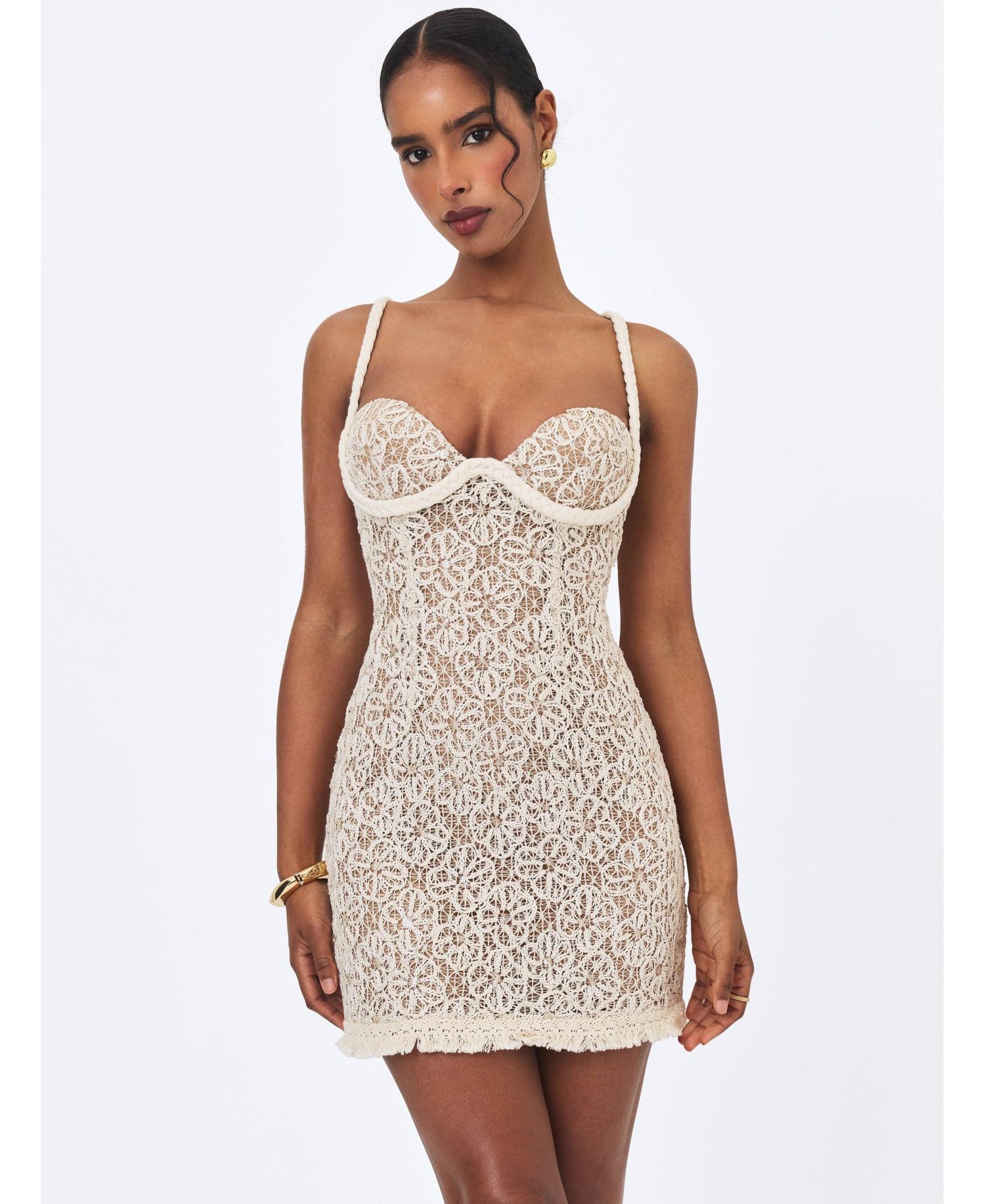 Women's Taliyah Chunky Lace Cocktail Mini Dress