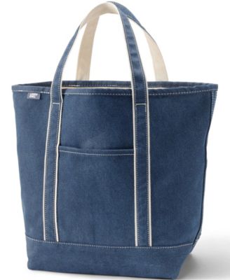 Large Denim Open Top Tote Bag