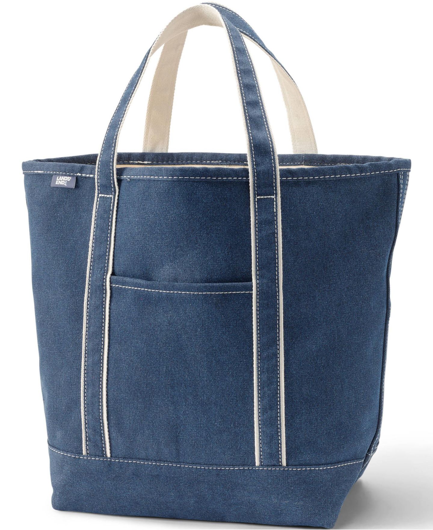Сумка Lands' End Large Denim Open Top, цвет: Средняя варка джинсовый — фото 1
