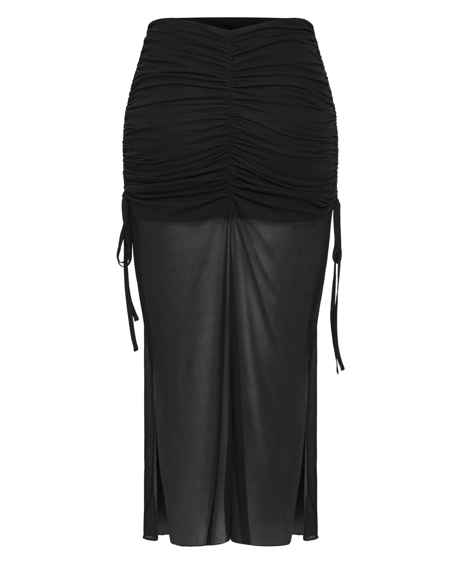 Plus Size Shelly High-Waisted Maxi Mesh Skirt